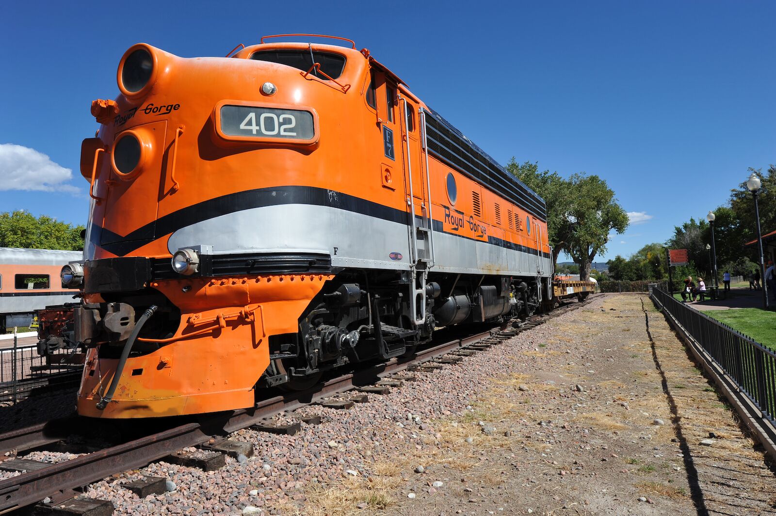Royal Gorge Train orange locomotive