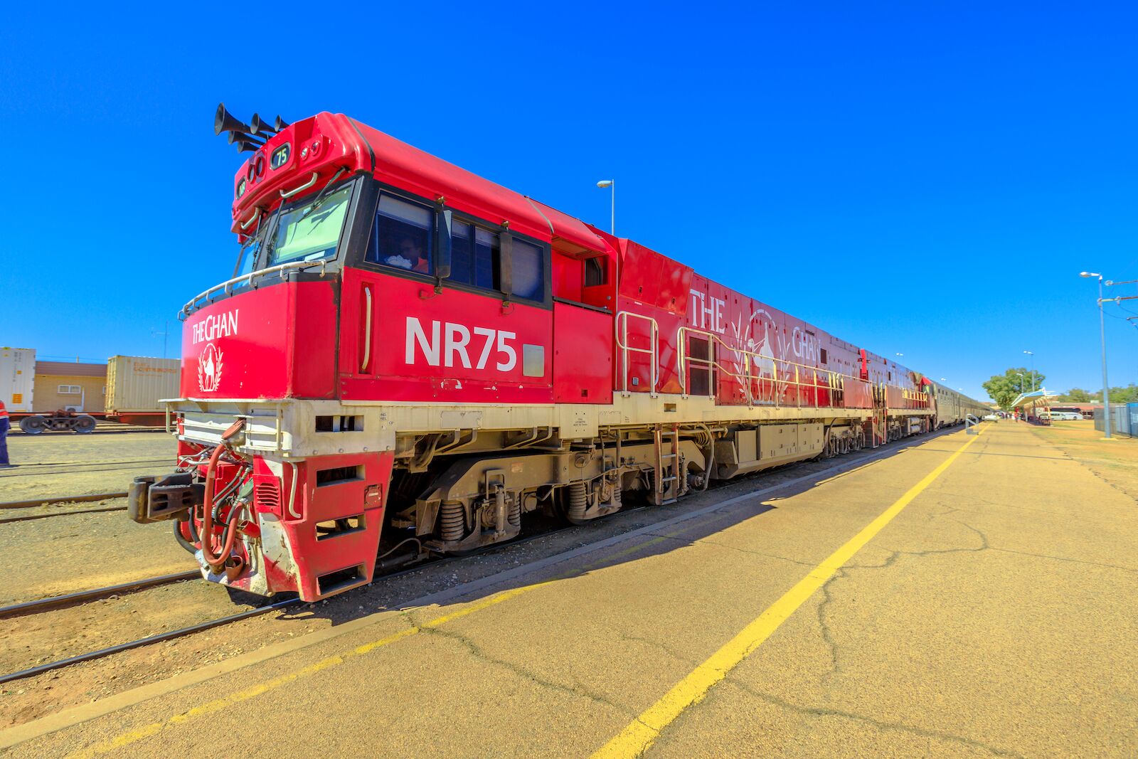 The Ghan train in Australia runs between Adelaide and Darwin