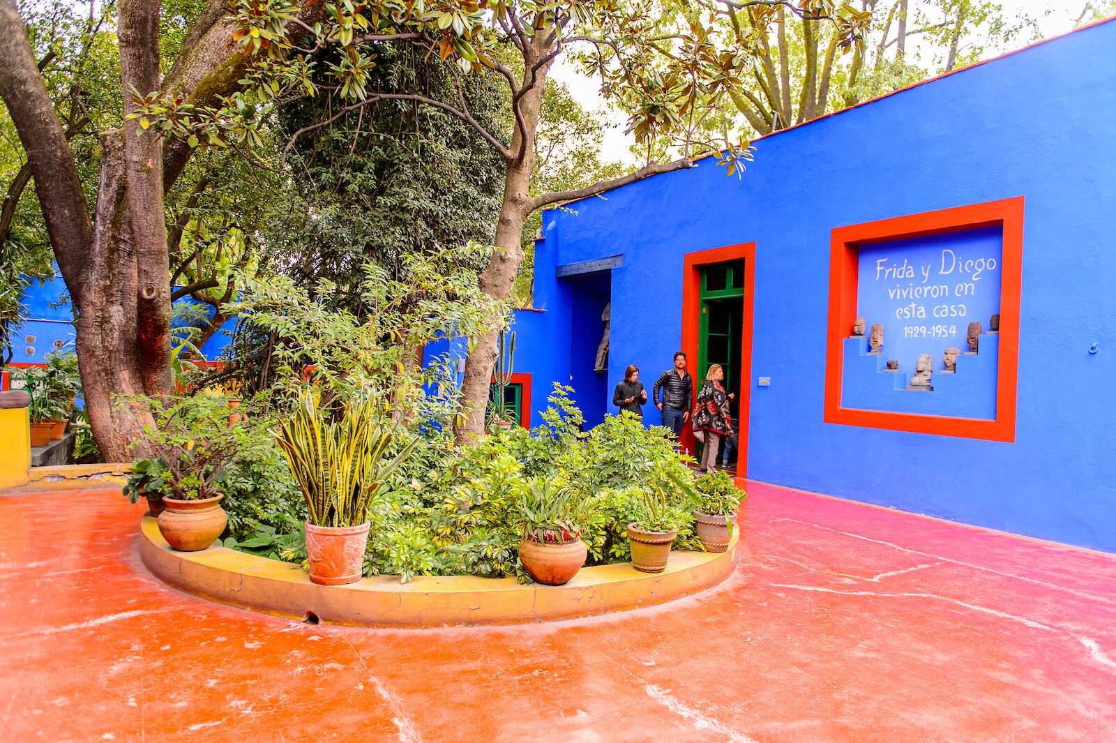 Courtyard at the Frida Kahlo Museum in Mexico City