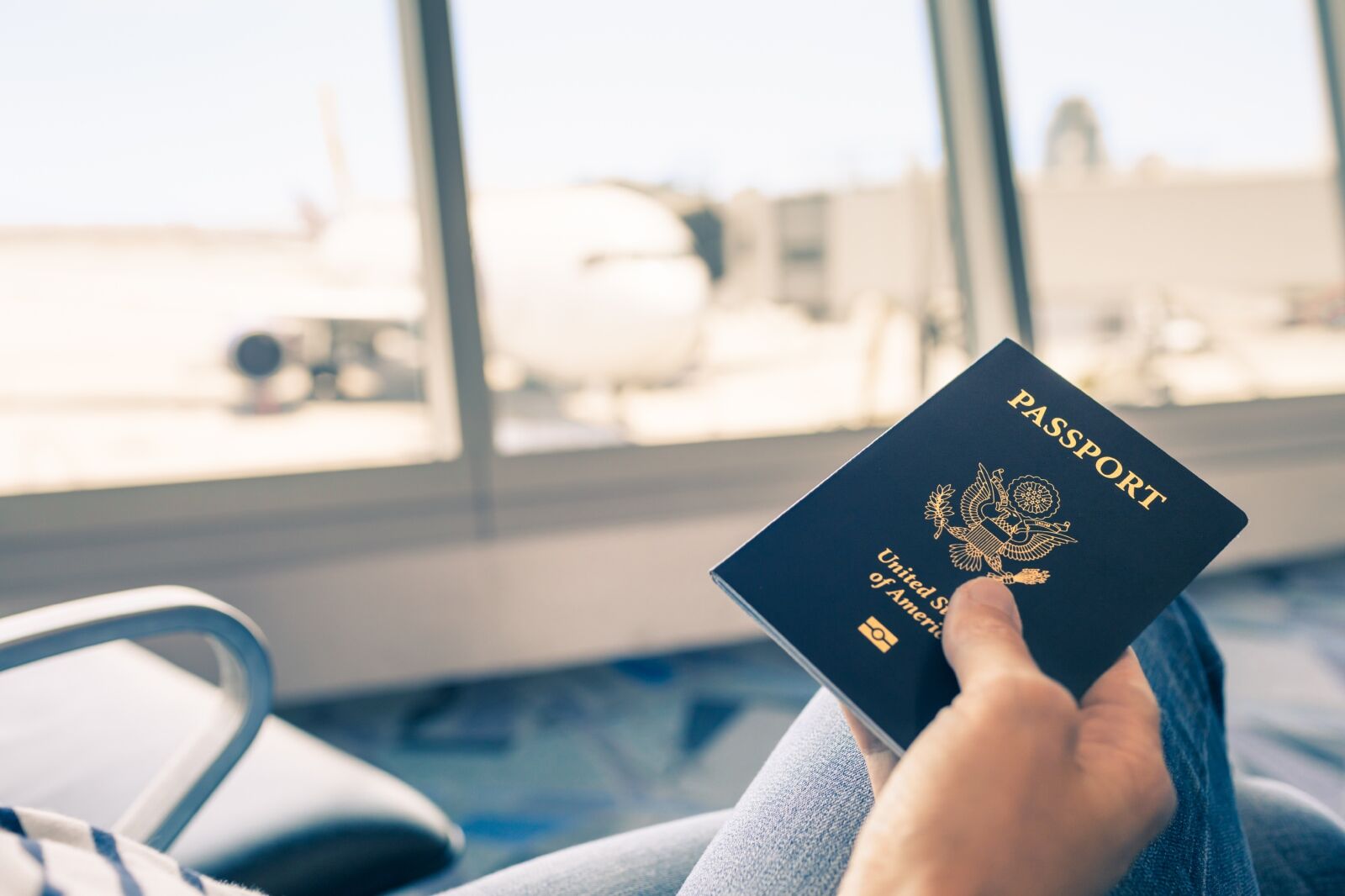 US passport at airport
