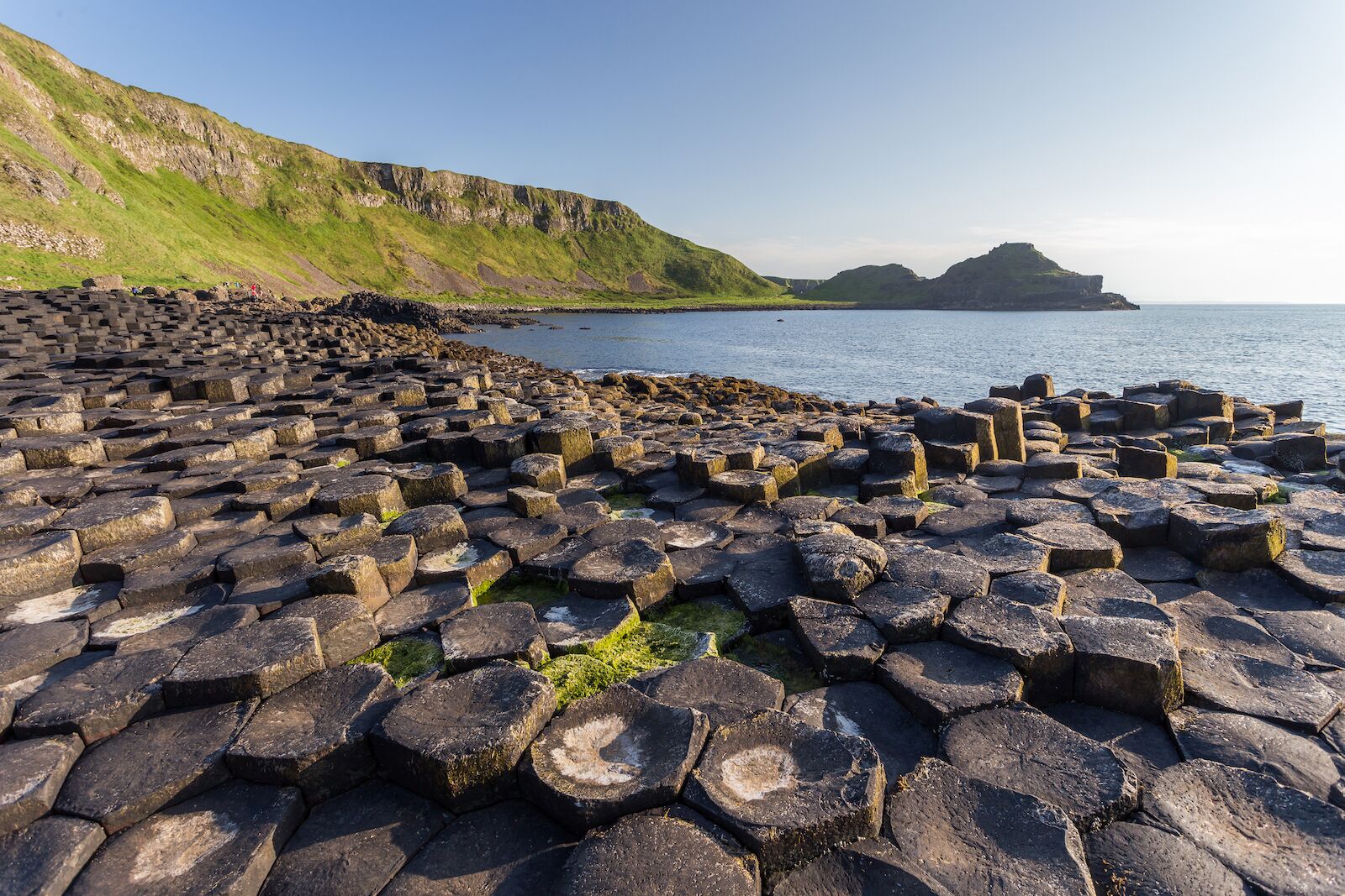 Hexagonal columns of basalt at Giant's Causeway in Northern Ireland