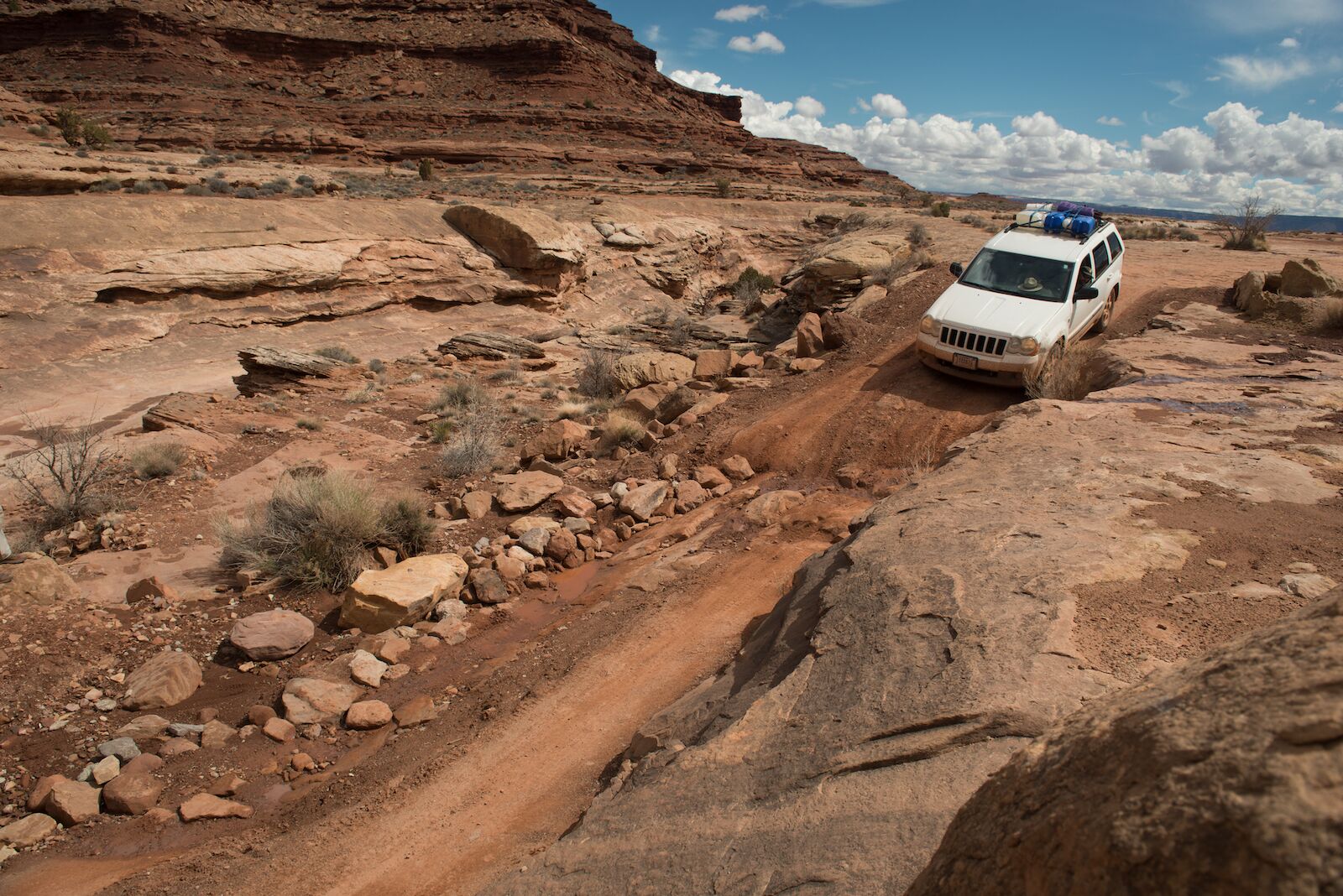 can you drive through canyonlands national park - car on white rim