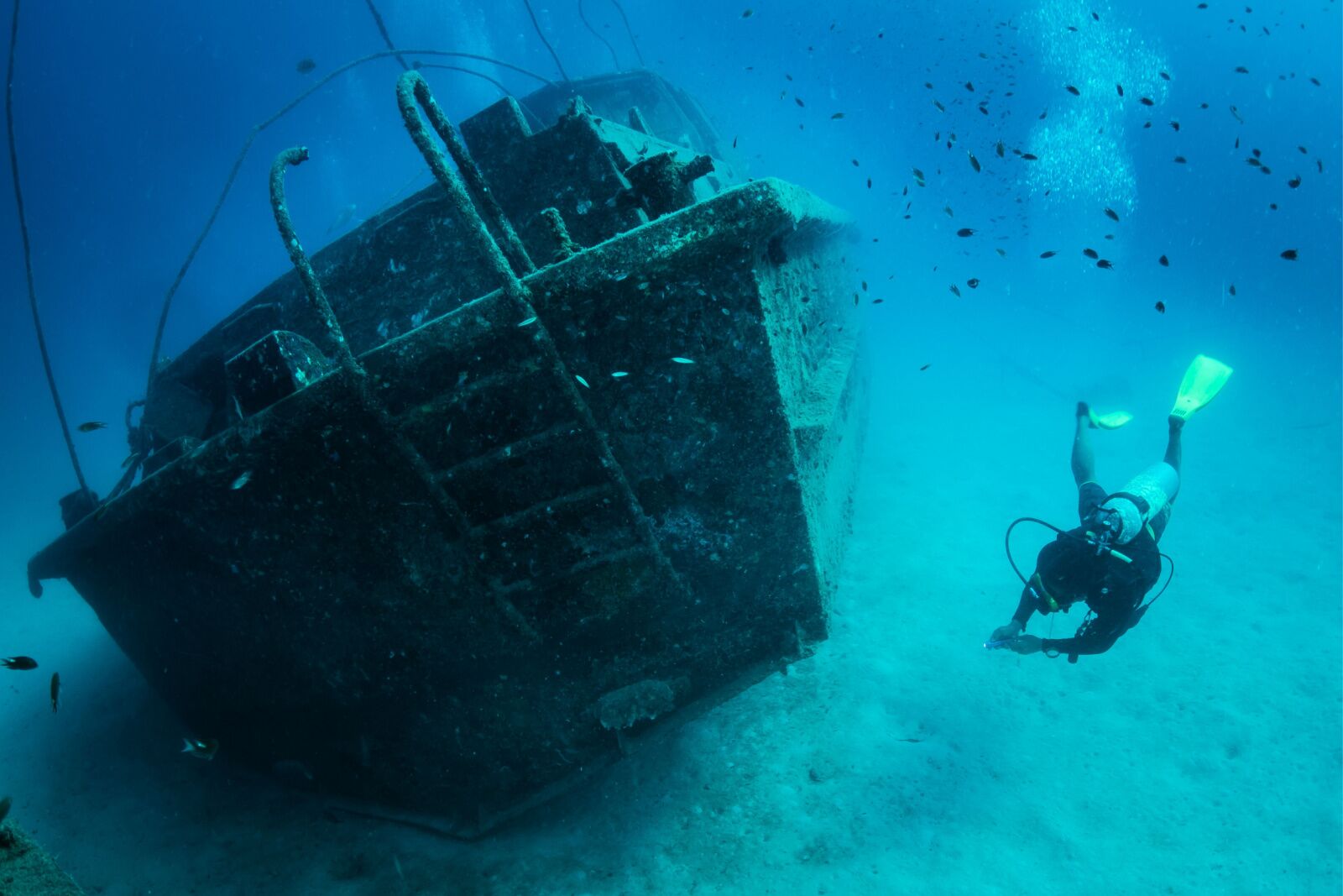 Perhentian Islands scuba diver on wreck