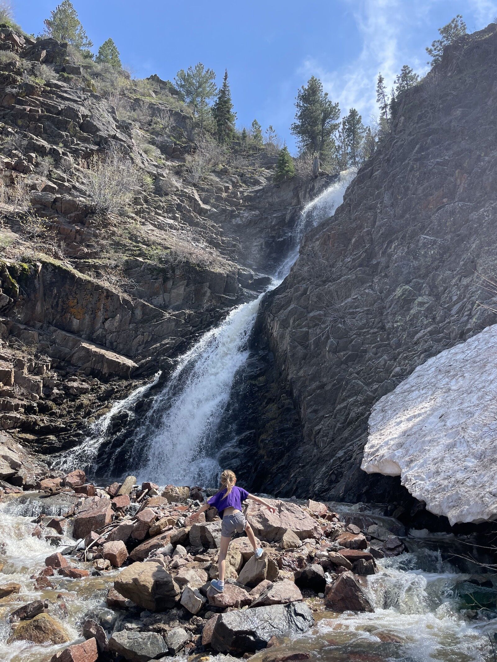 Casper Mountain hike to waterfall
