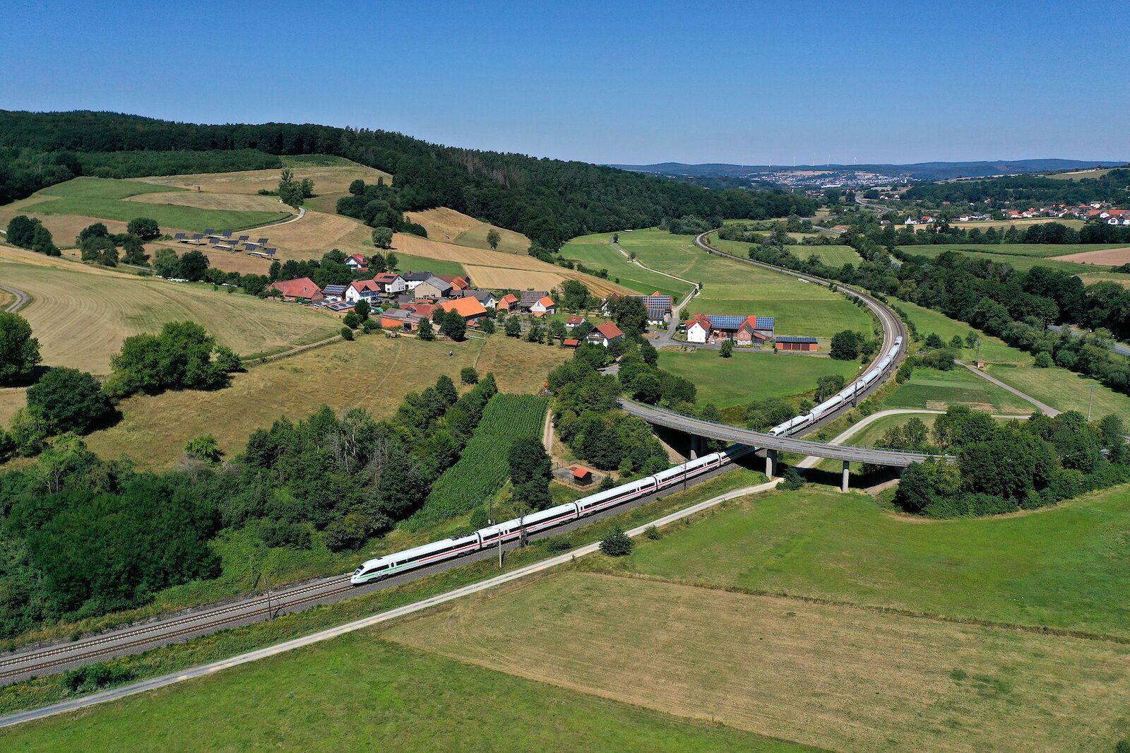german trains in the countryside