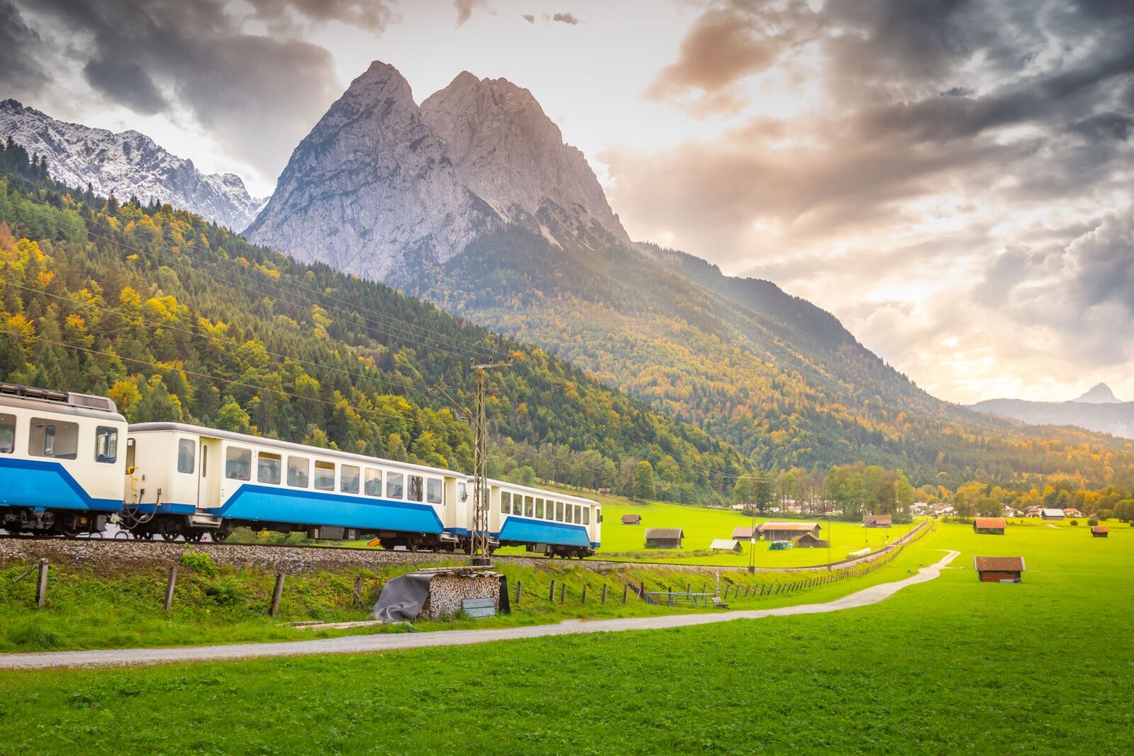 german trains in the alps