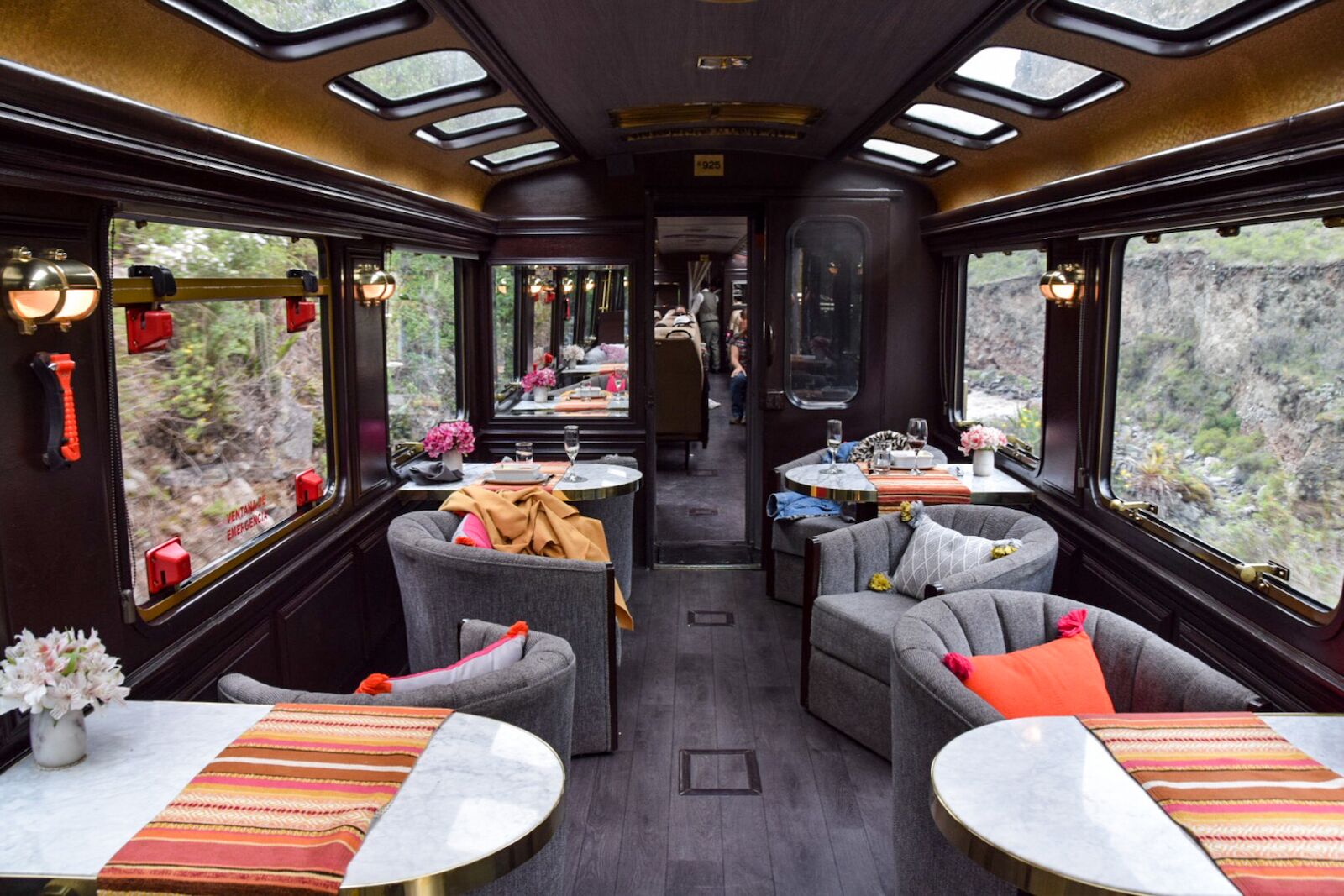 Inca rail interior luxury train peru 