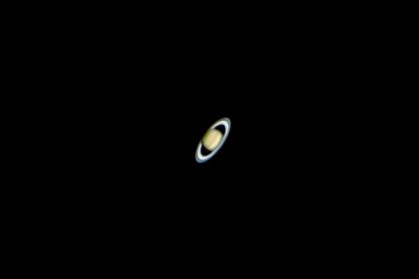 Planet Saturn and its rings as seen from an advanced amateur telescope