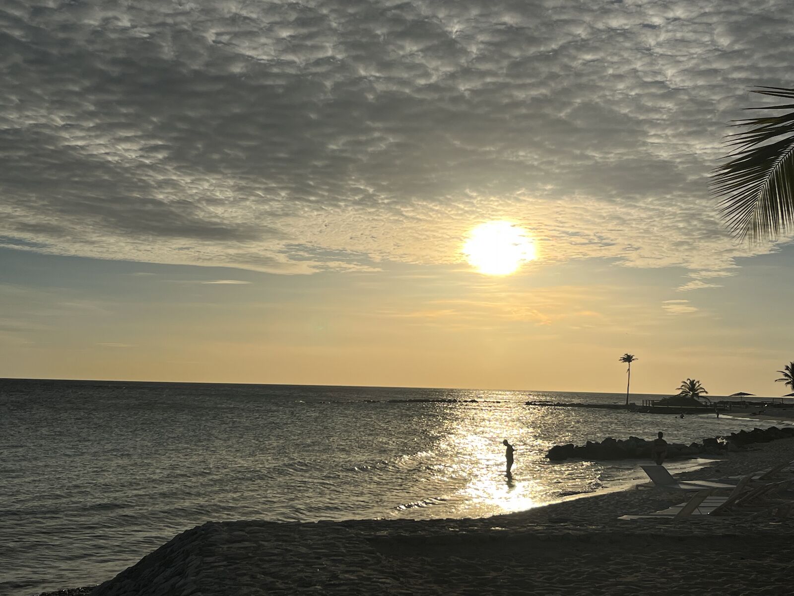 beach at sunset in curacao