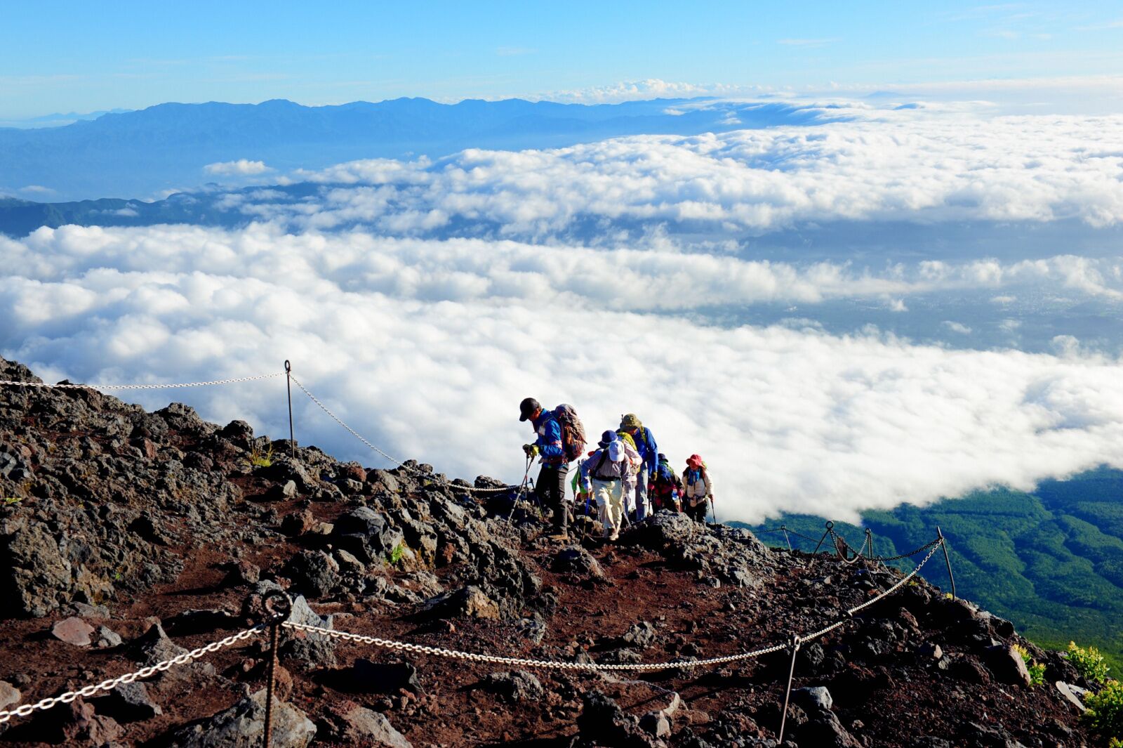 can you climb mount fuji japan - hikers 