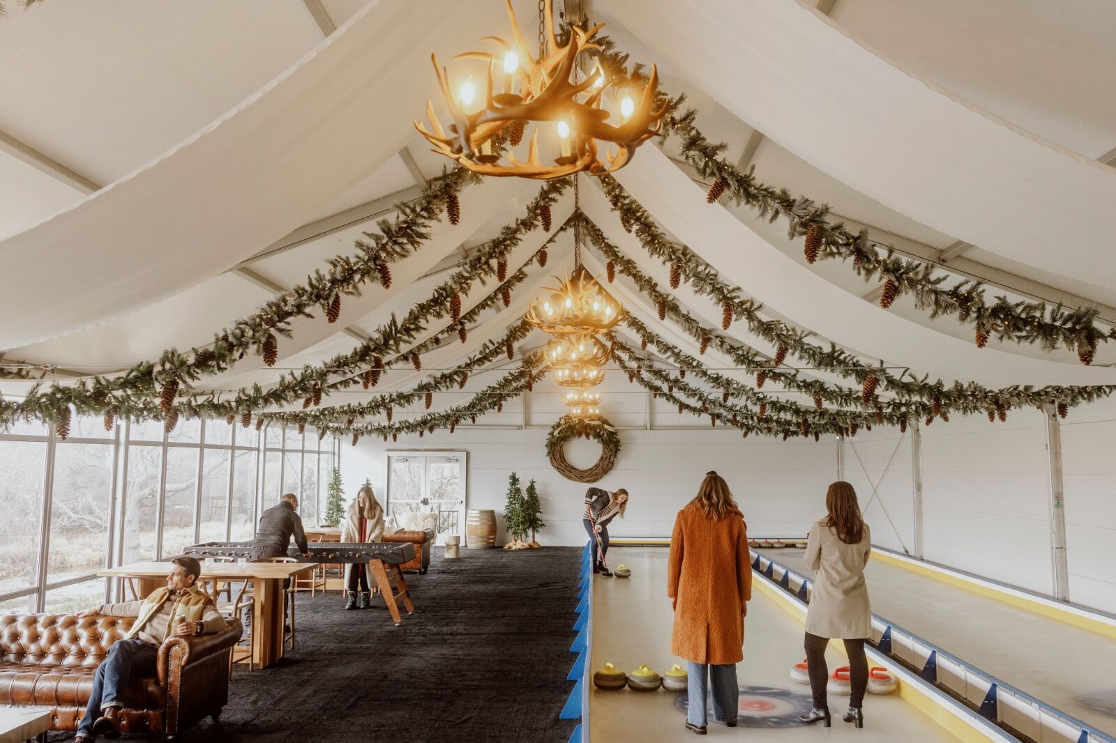 Curling rink at The American Club in Wisconsin a perfect Christmas hotel