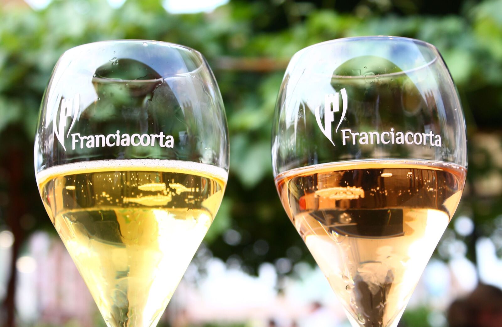 Franciacorta varities in a glass in italy