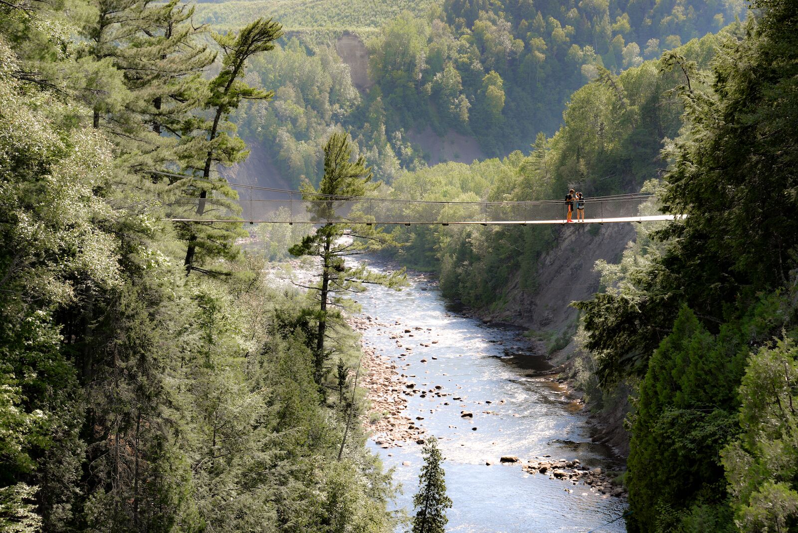 Suspension Bridge at Canyon Sainte-Anne, Quebec