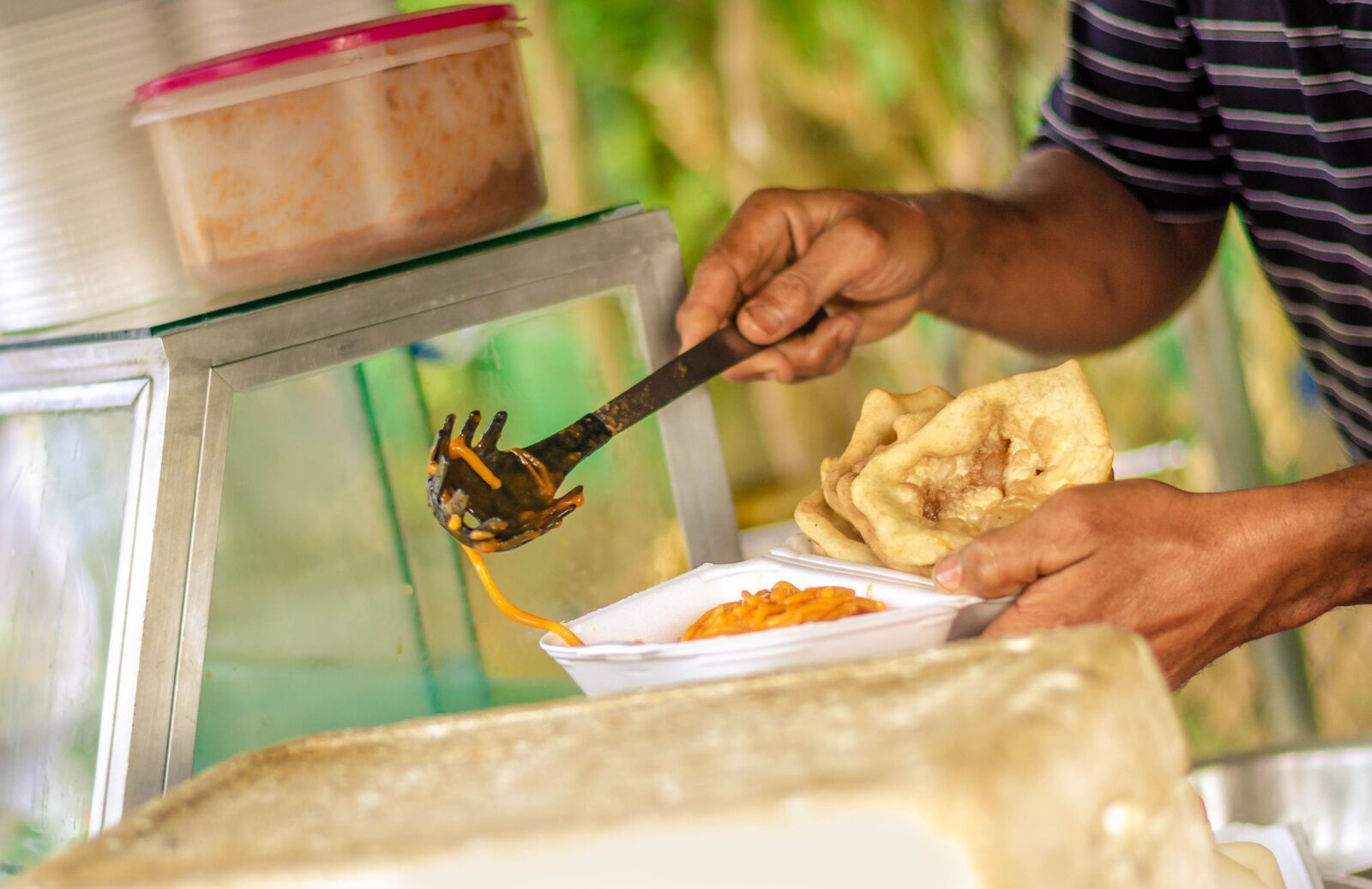 street food close up dominican republic