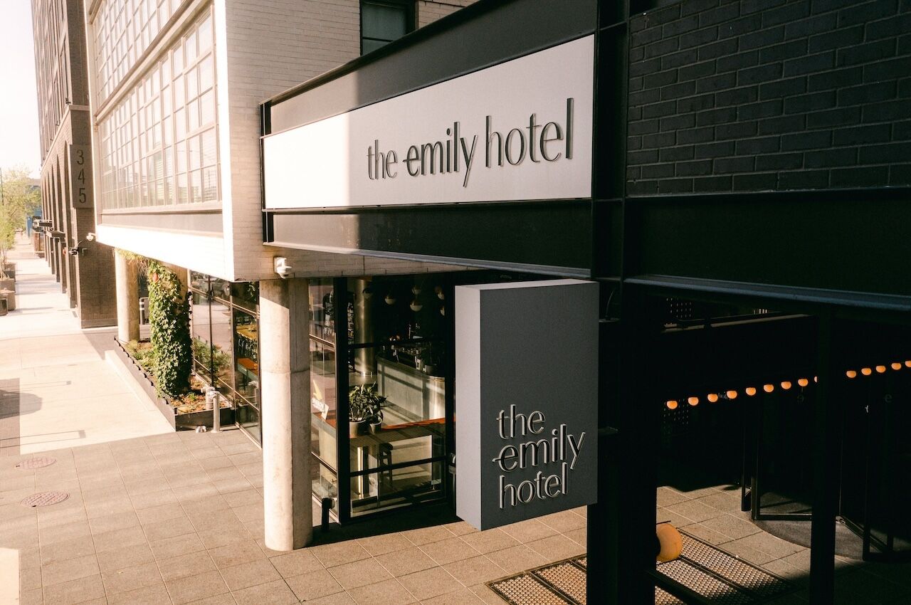 the exterior of the Emily 
