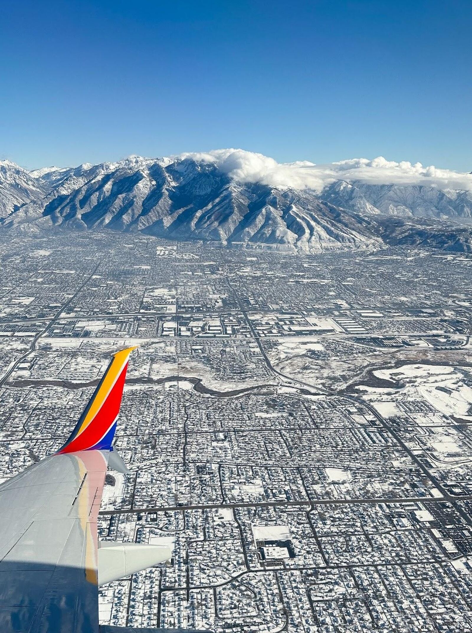 Flying into Park City, Utah