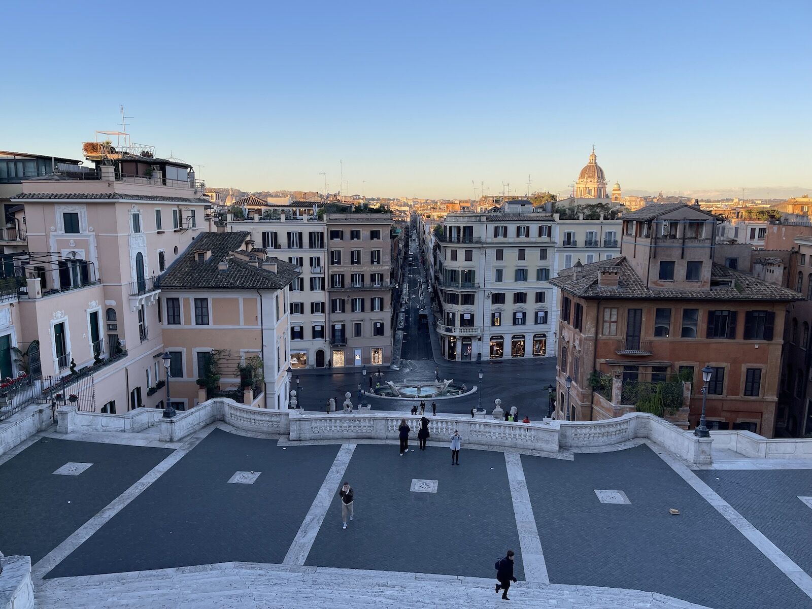 View from the Spanish Steps in Rome