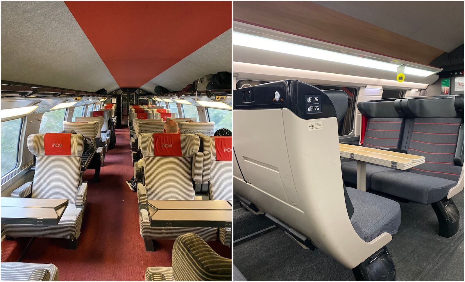 First-class car in French TGV