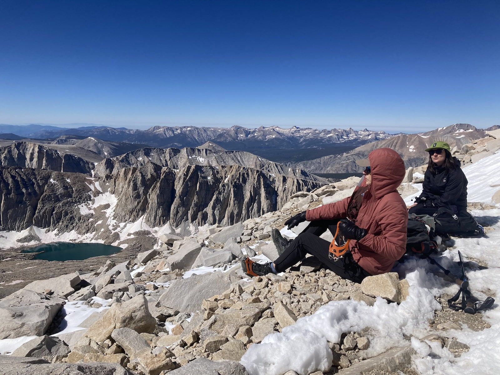 hiking on mount whitney - orvis insulated pro hoodie