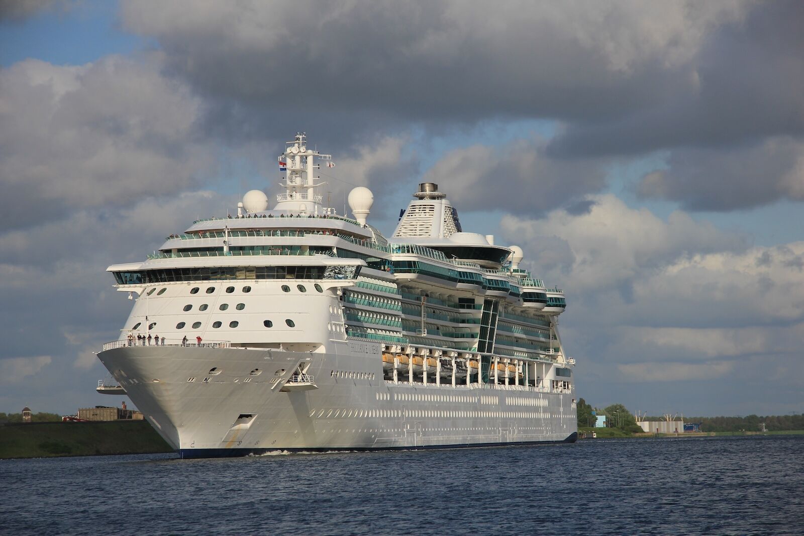 IJmuiden, the Netherlands - May, 12th 2012: The Brilliance of the Seas is a 961.9ft long cruise ship, built in 2002, owned and operated by Royal Caribbean International.