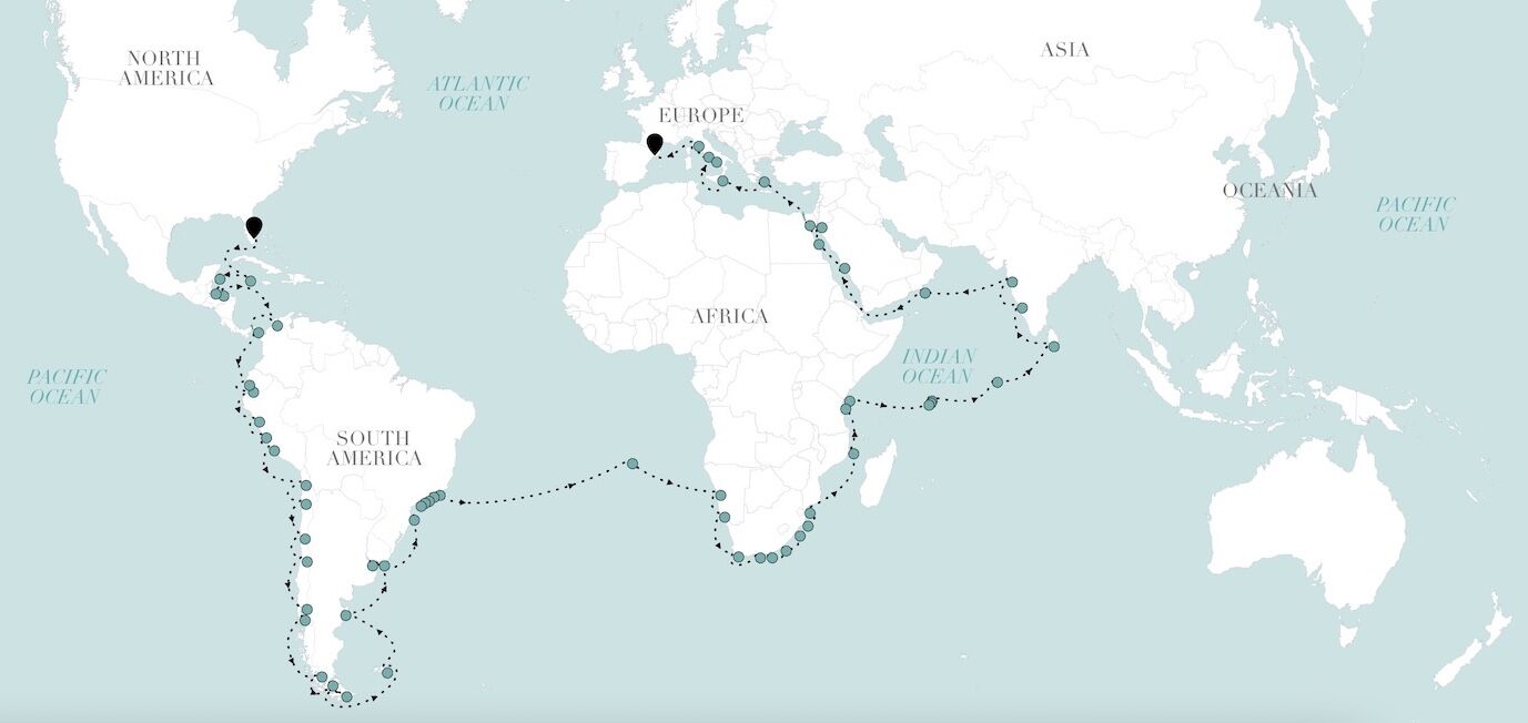Around the world cruise by Crystal Cruises