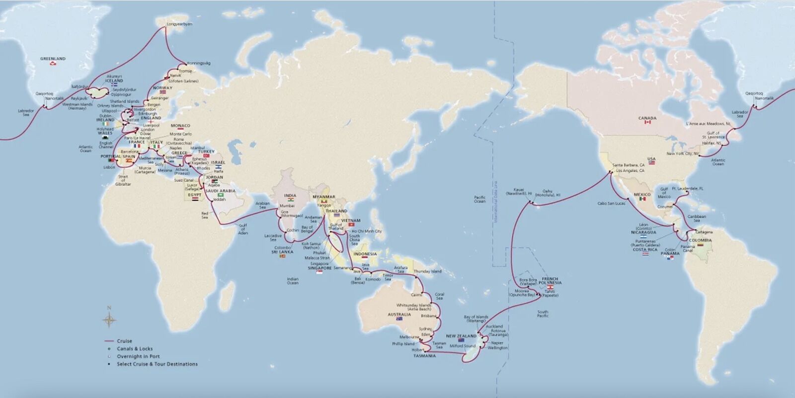 Around-the-world cruises by Viking