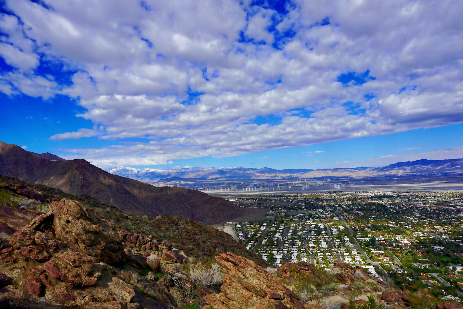viwe from the north lykken trail - palm springs hiking trails