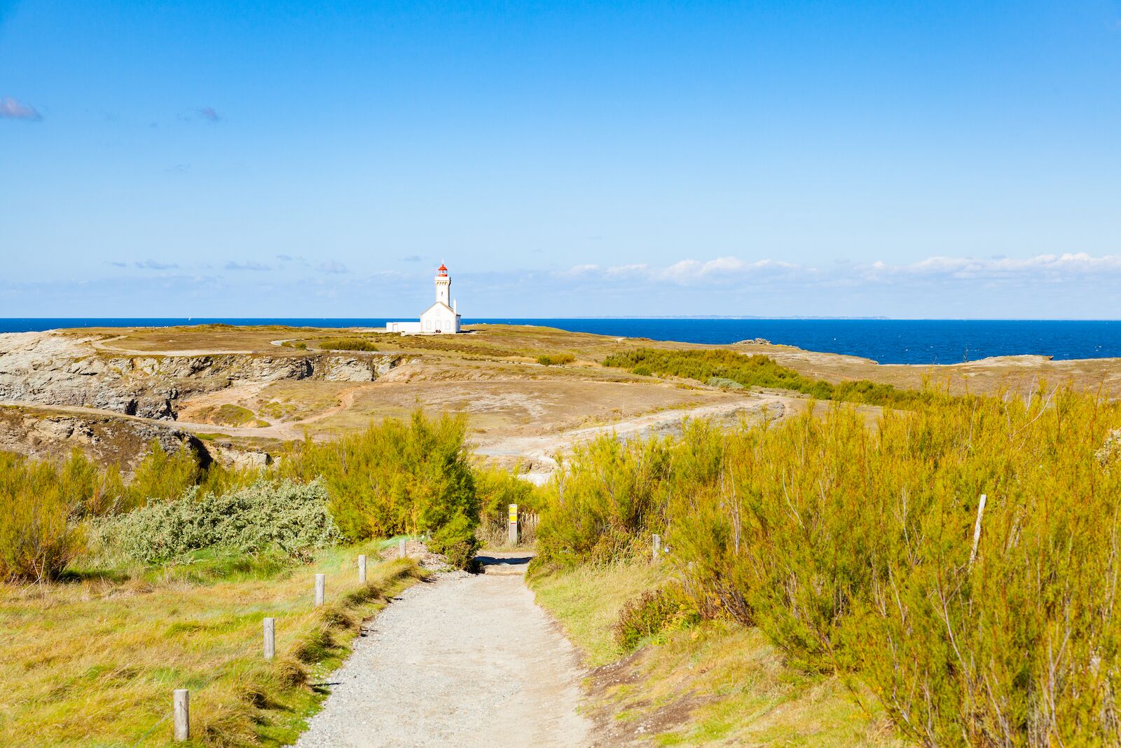 Lighthouse on the island of Belle-Ile-en-mer in France