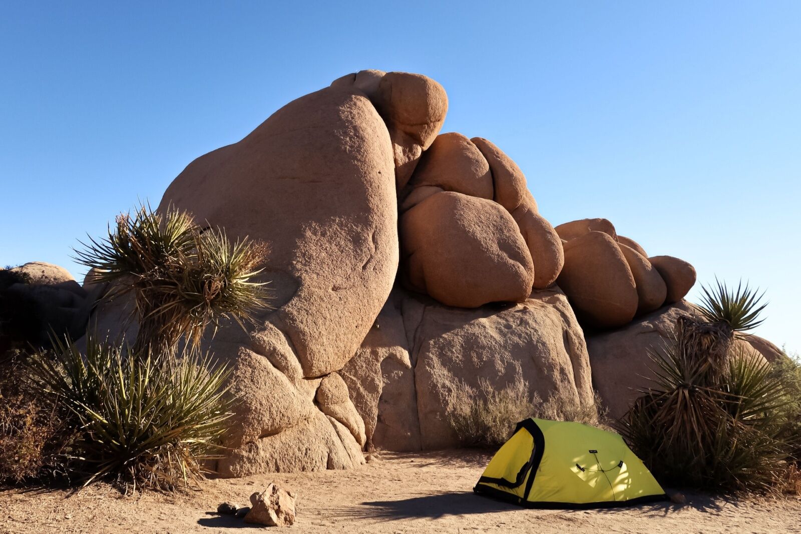tent camping at national parks - jumbo rocks