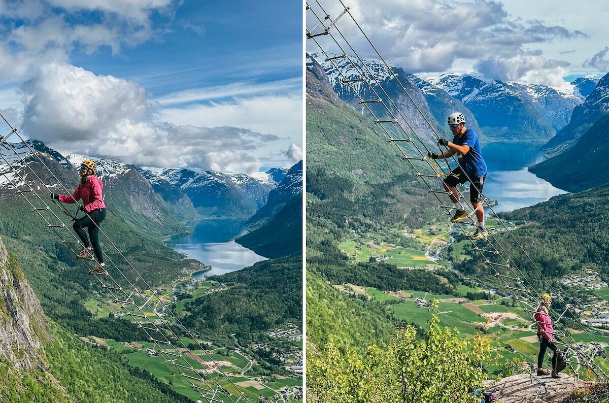 New Floating Ladder Climb At Loen Skylift Offers Epic Views Of Norway