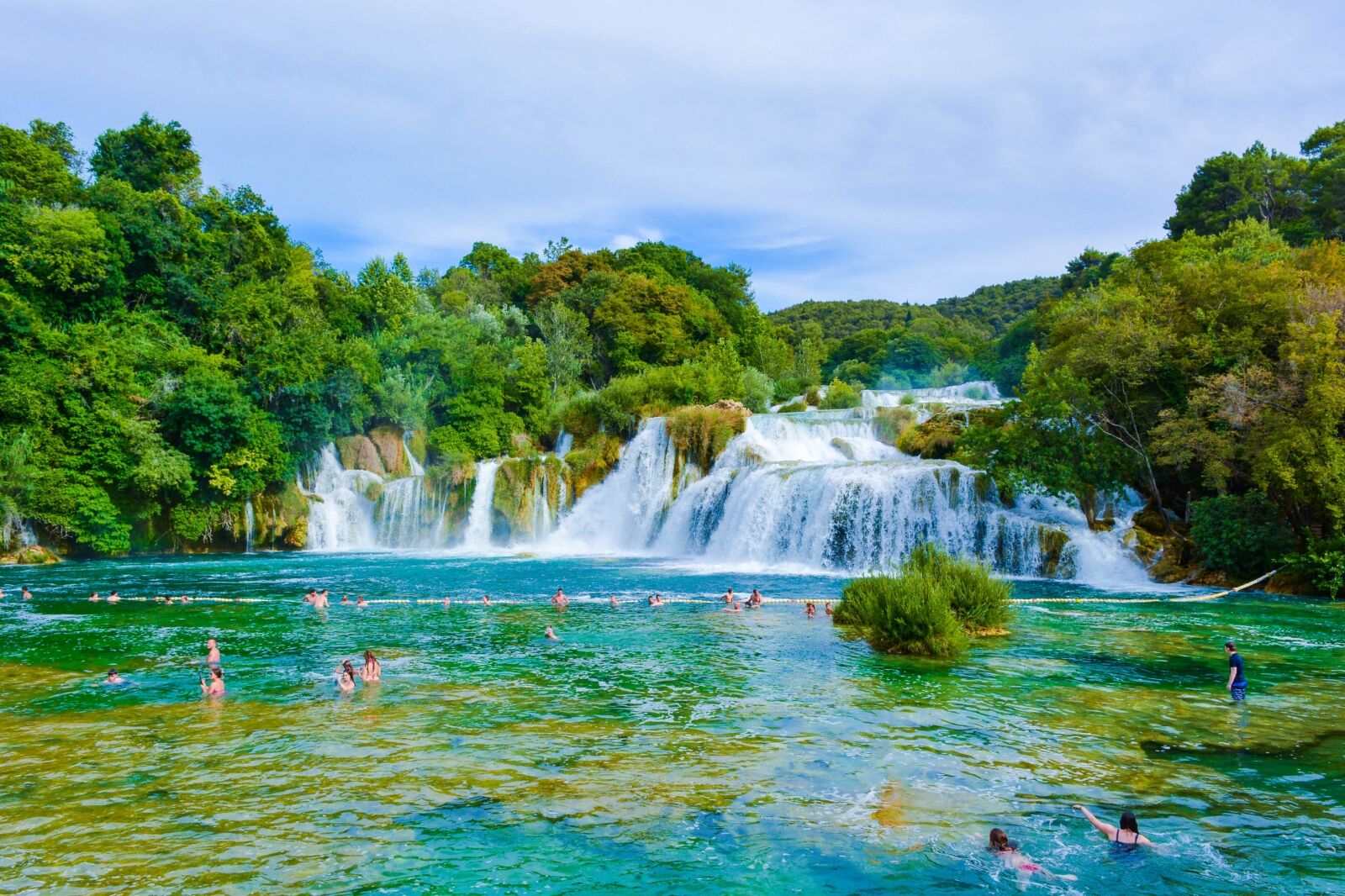 Waterfall in the Krka National Park, in Croatia