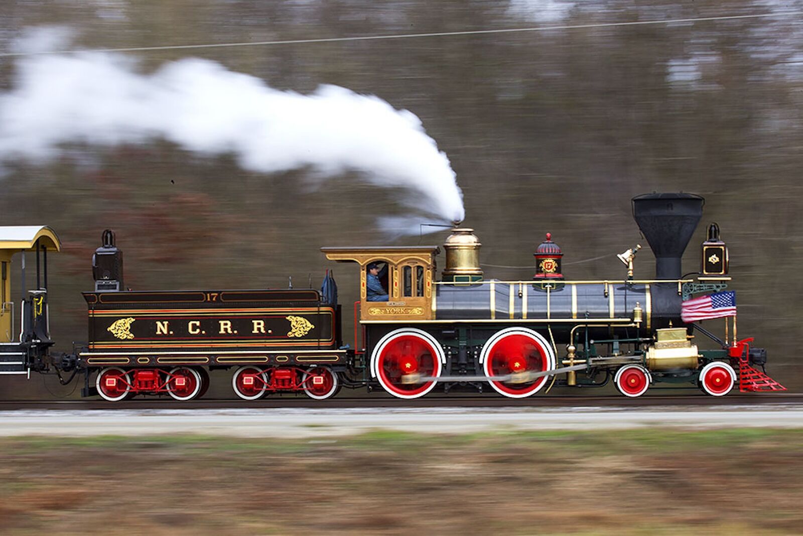 Steam locomotive from the Northern Central Railway of York in Pennsylvania.