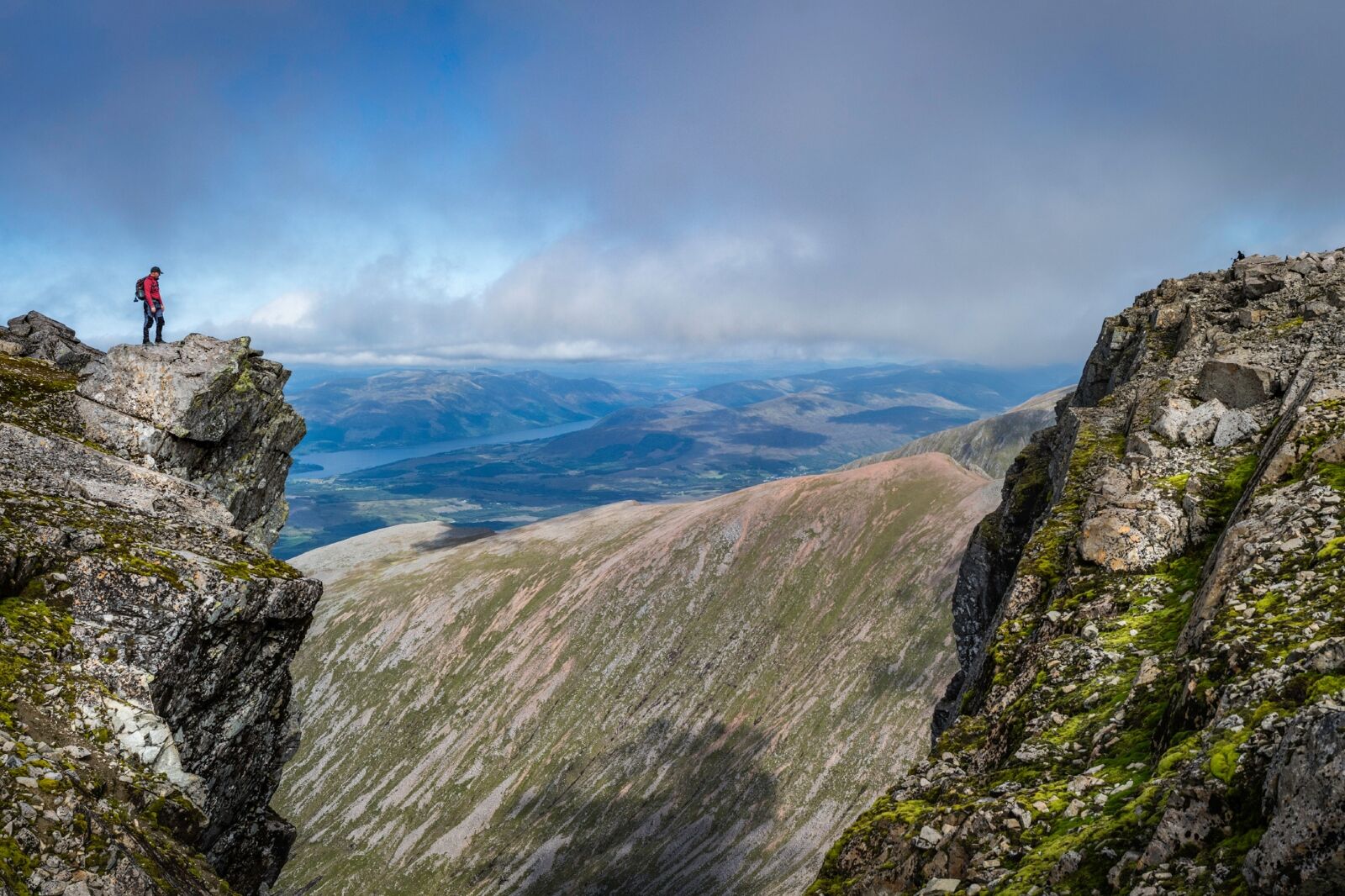 view from Ben nevis Scotland with views north west one of the most popular munros scotland