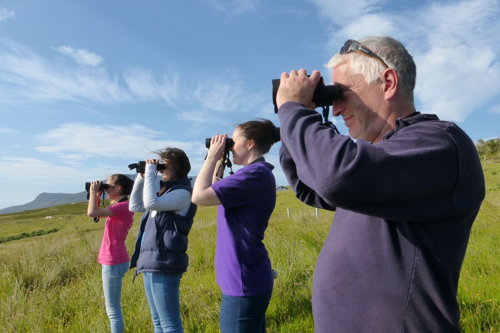 People scottish wildlife spotting