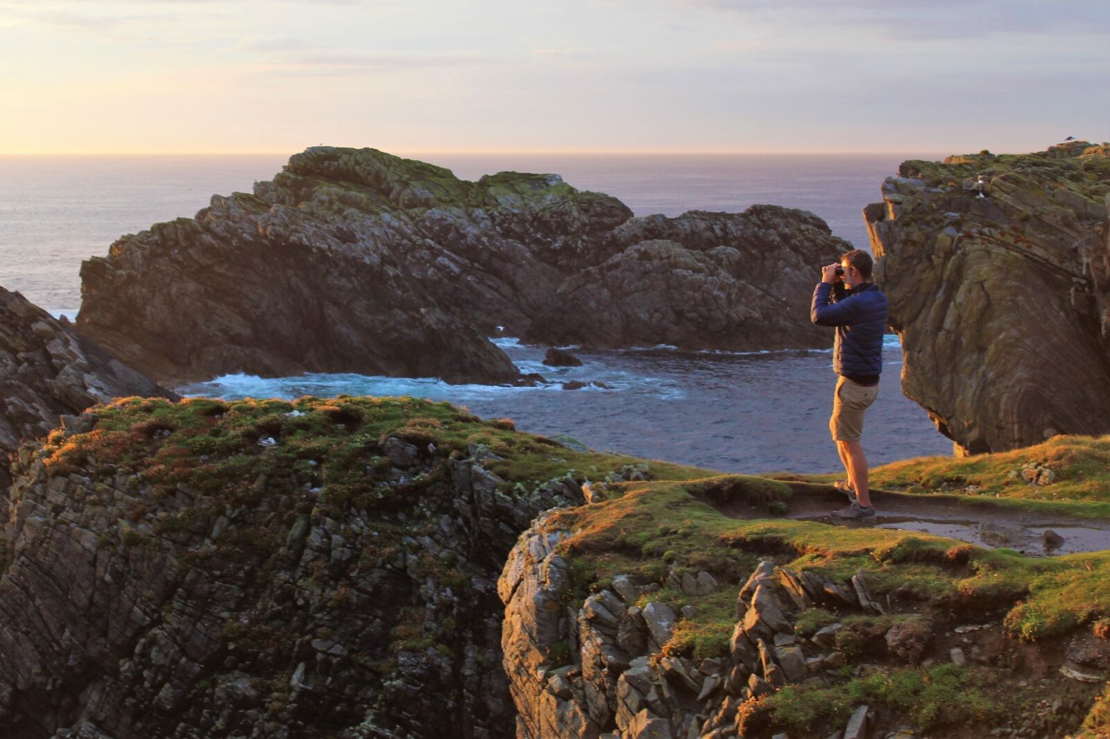 Person scottish wildlife spotting in scotland