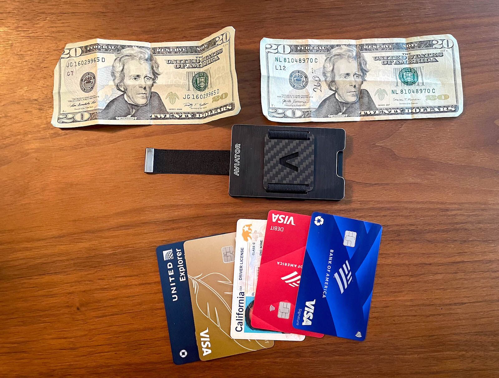 travel wallet with cash