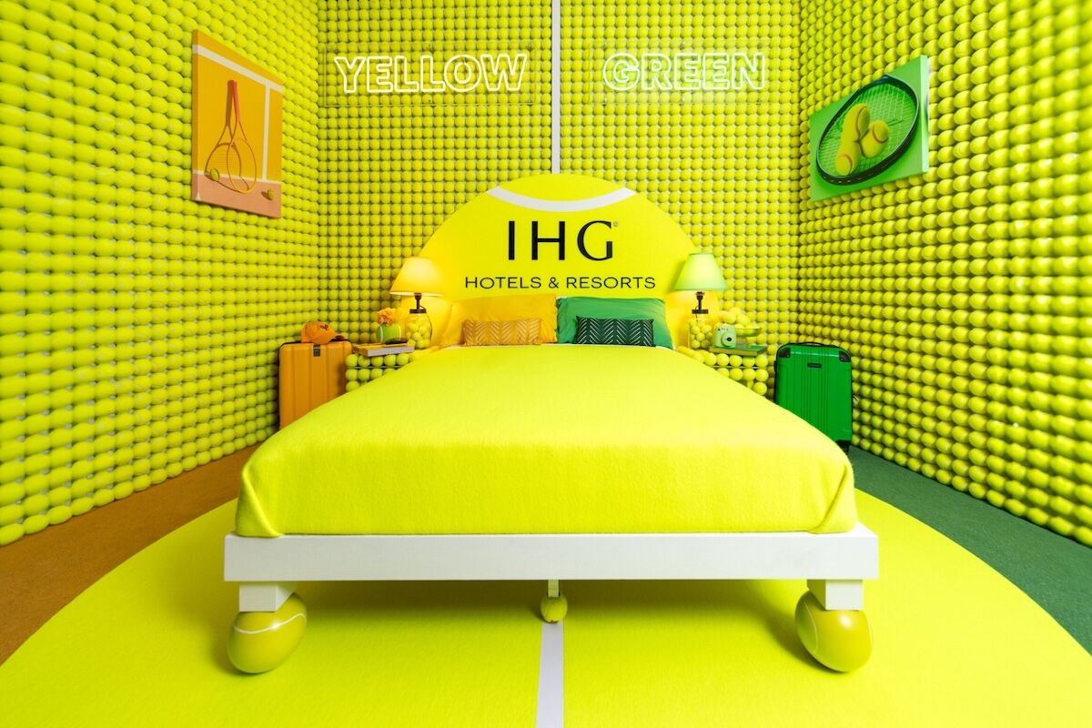 The IHG Rally Room takes bright green (or yellow) to a new level