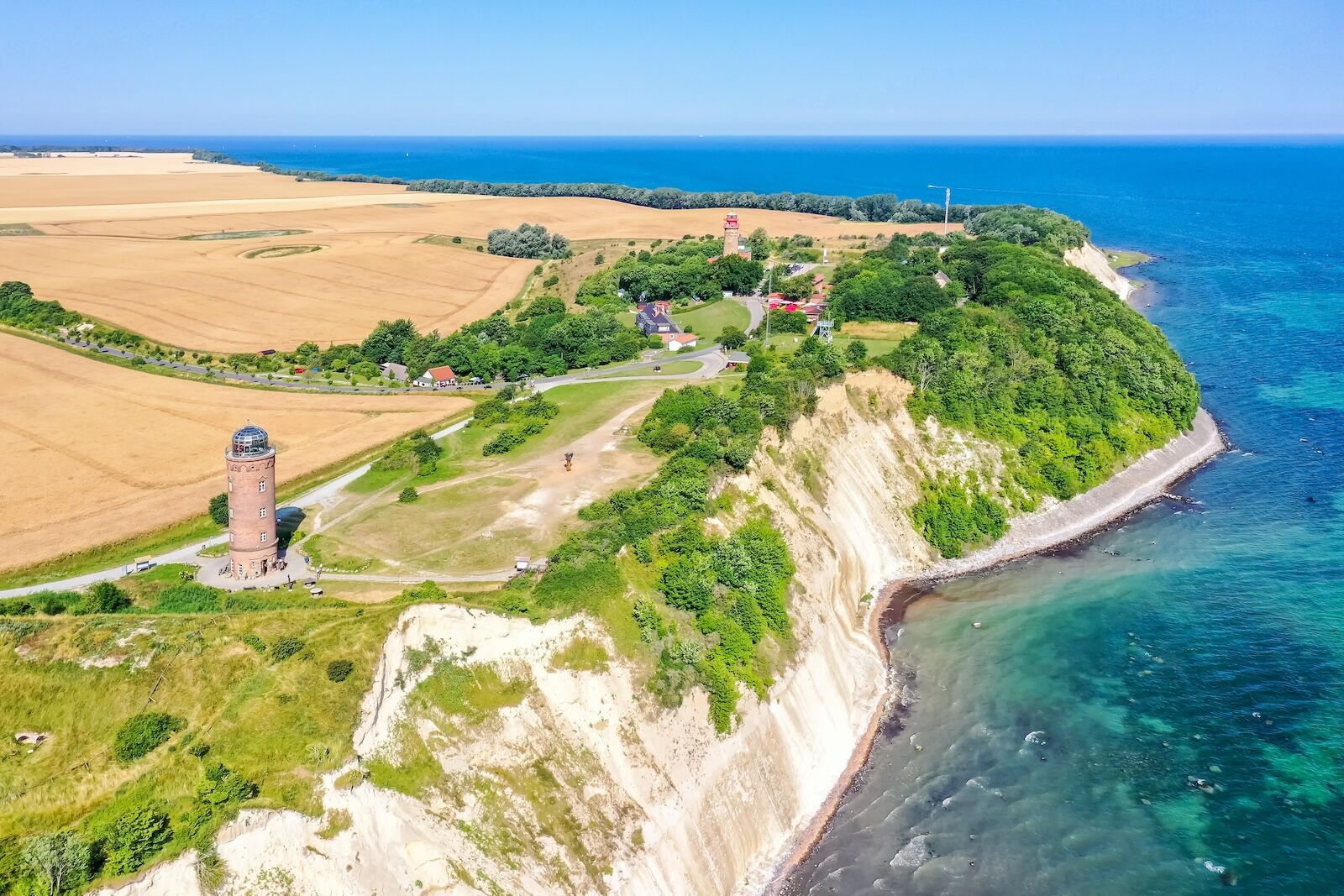 View of Kap Akrona on the island of Rugen in Germany