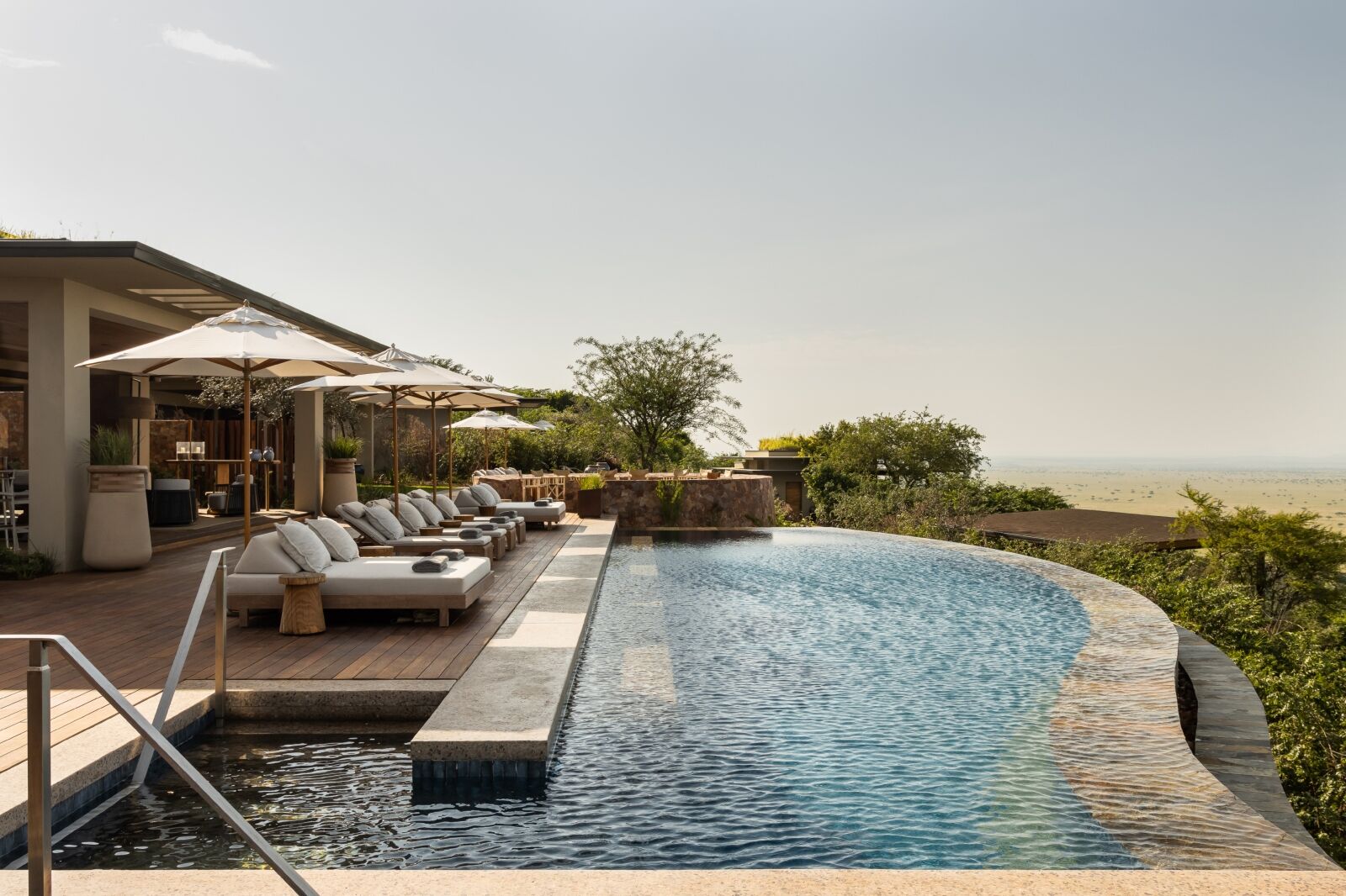 Swimming pool at Singita Milele in Tanzania one of the best new hotels in  2024