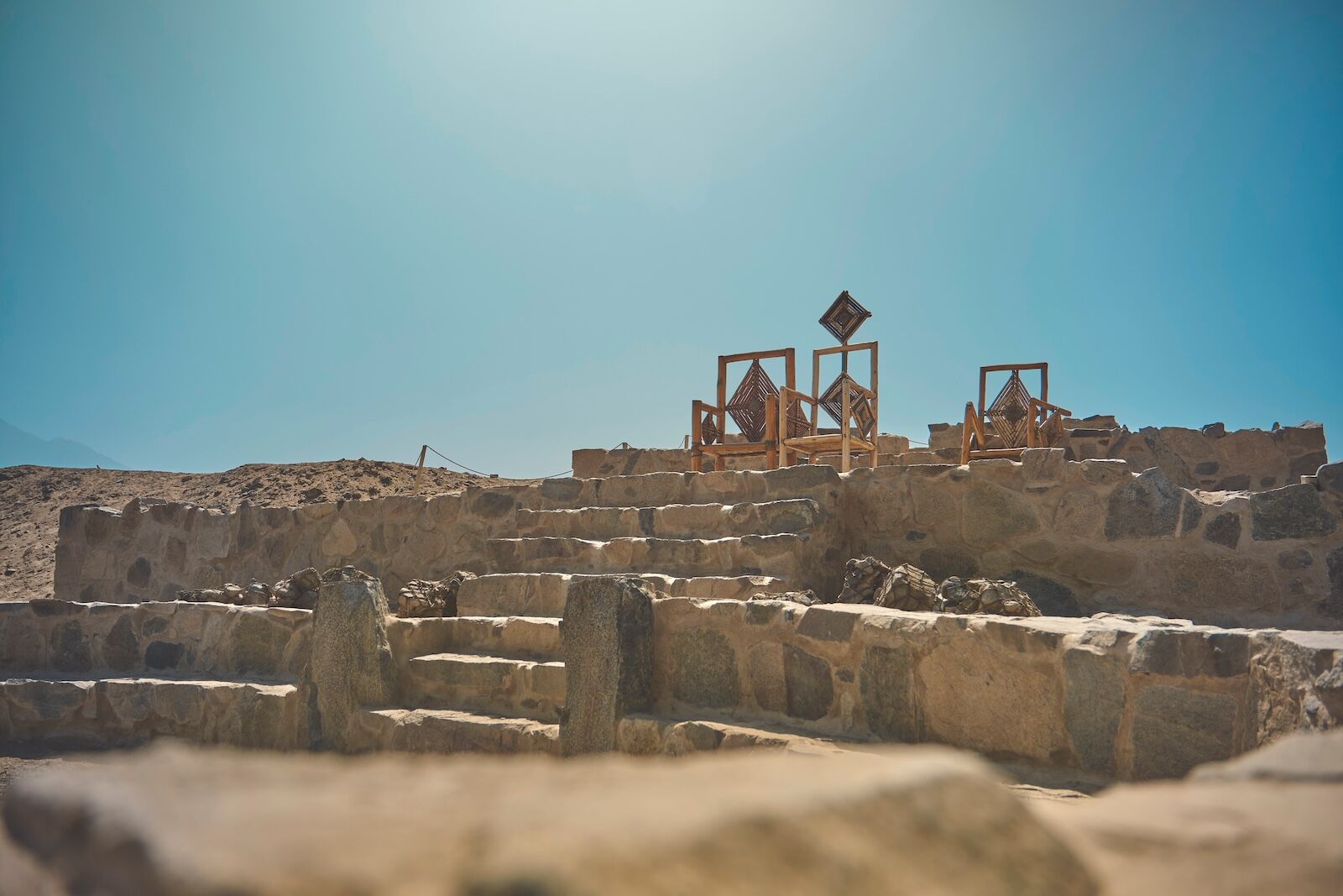 ruin at caral, peru