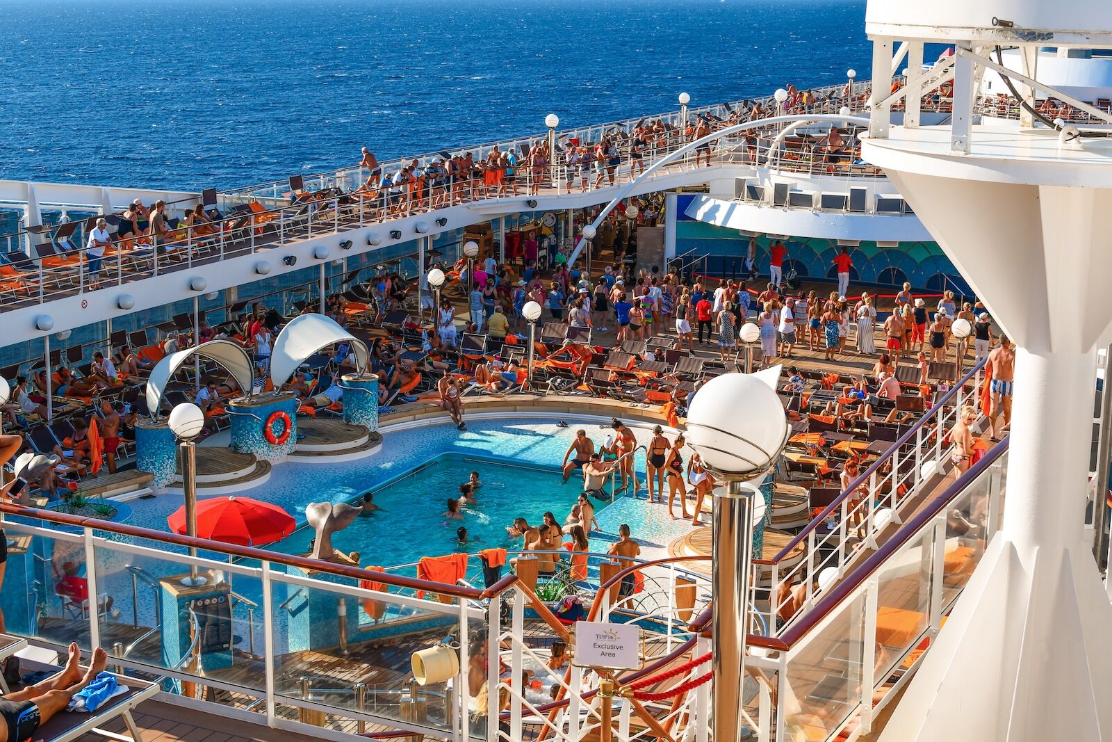 cruise ship deck with people