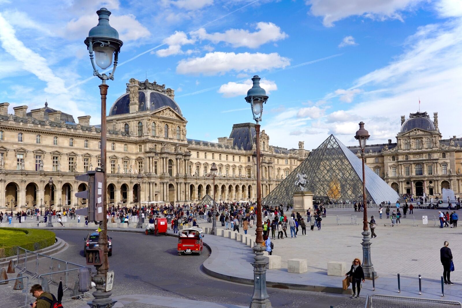 louvre exterior, paris france