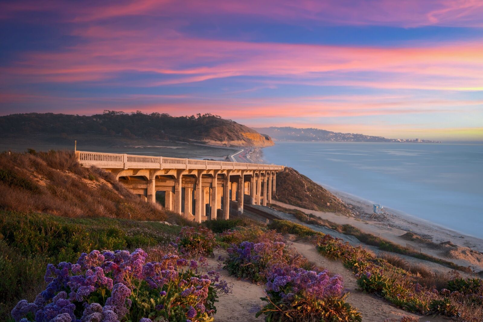 Sunset at Torrey Pines near San Diego