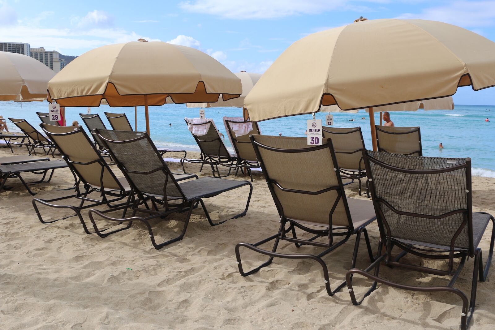 waikiki public beaches - chair violation in july 2024