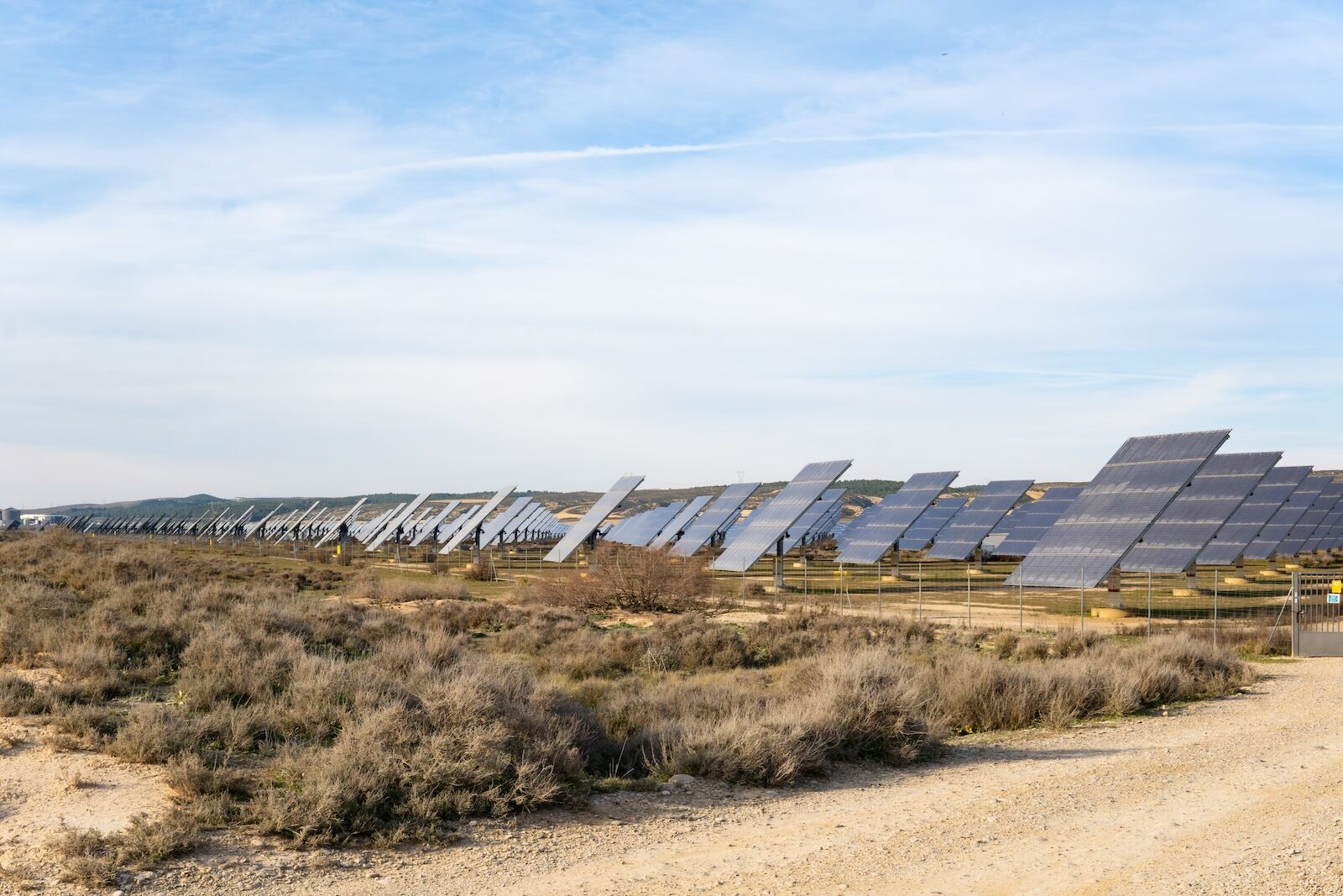 solar farm in desert