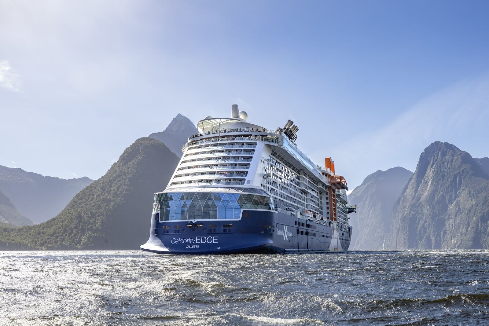 Celebrity Edge ship in New Zealand