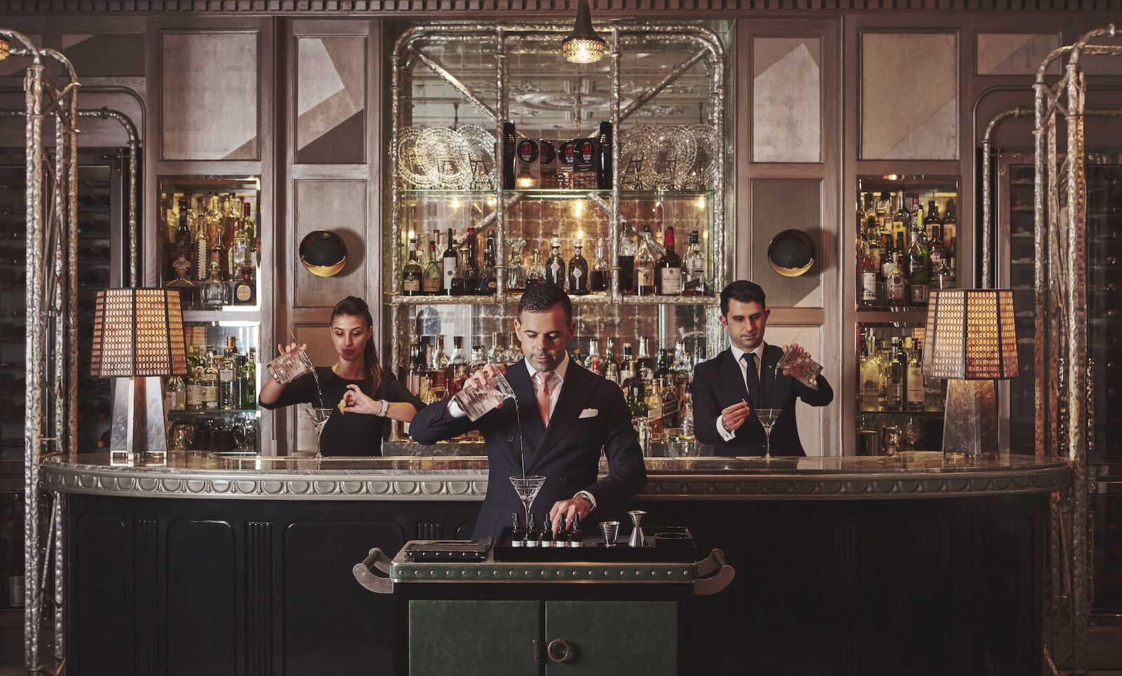 bartenders at fancy london bar