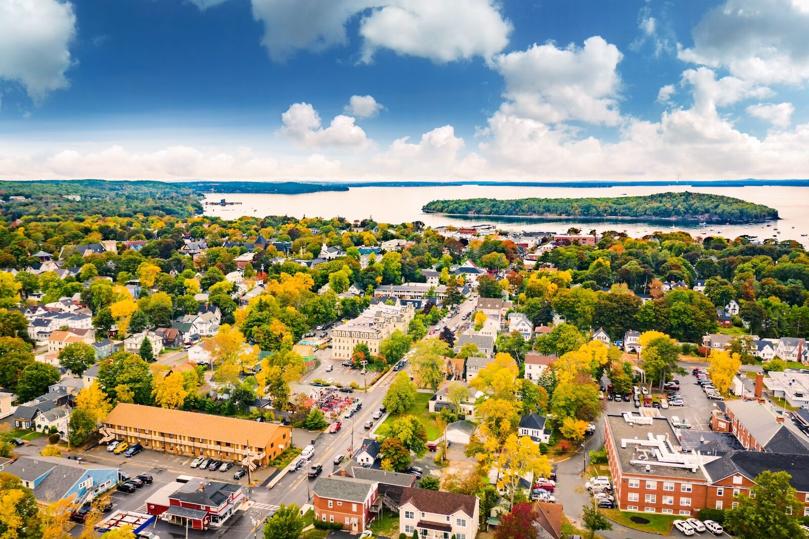 bar harbor, maine, in fall