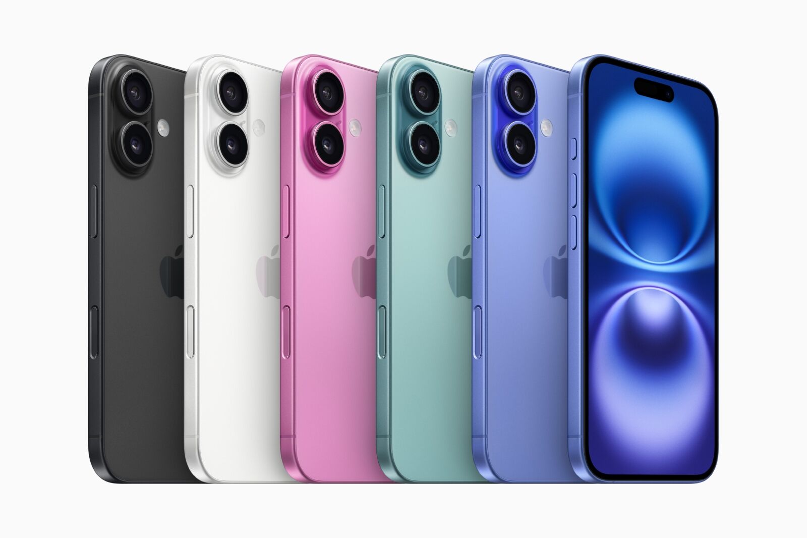 Selection of iphone 16 in multiple colors