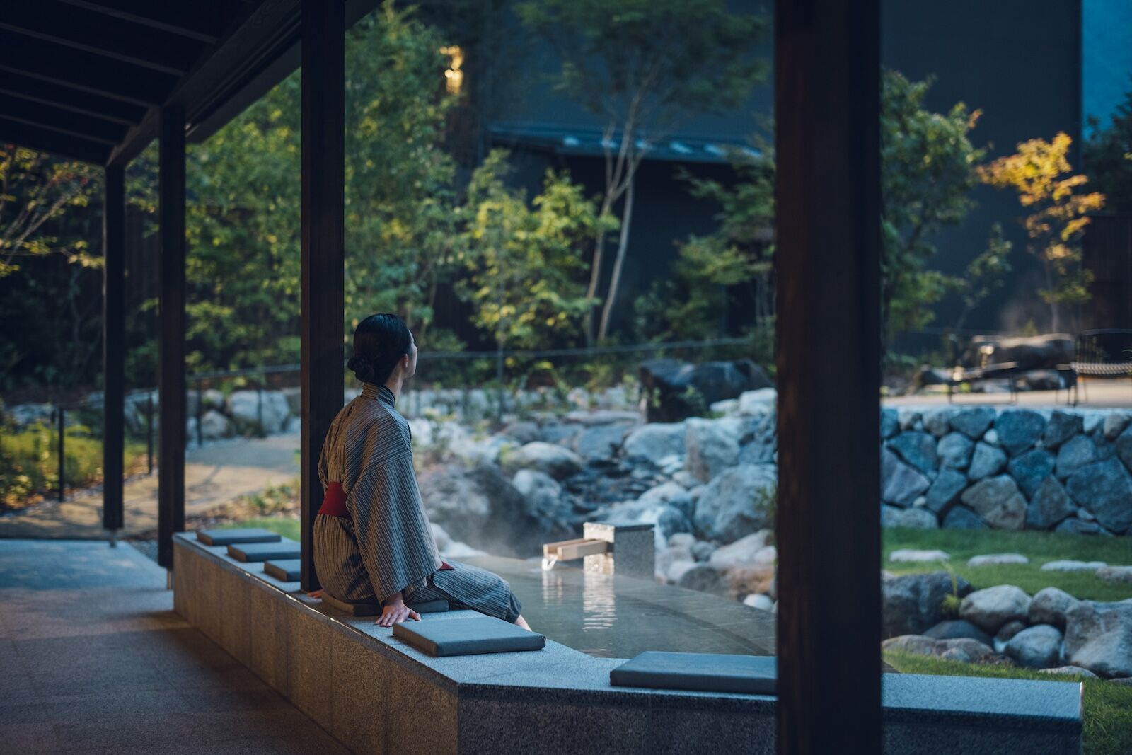 footbath at Hoshino Resorts Kai Okuhida, a 2024 new hotel